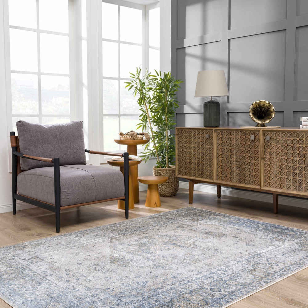 Gael Blue Boutique Washable Rug