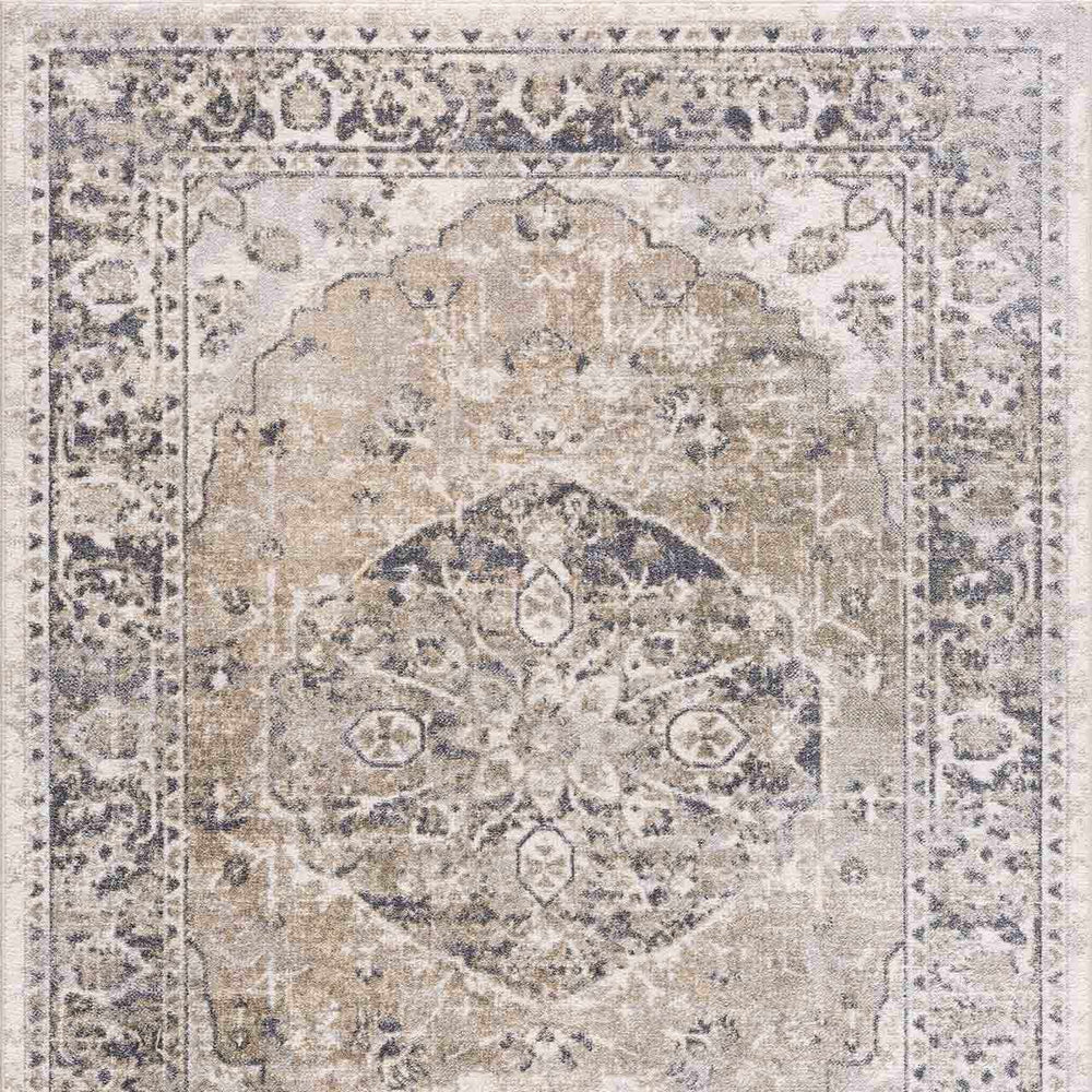 Rudo Beige Flat Pile Washable Rug