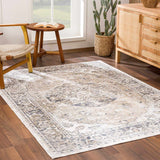 Rudo Beige Flat Pile Washable Rug