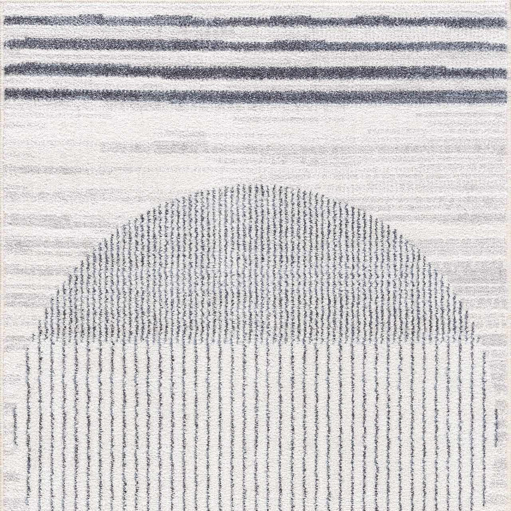 Thad Medium Gray Washable Area Rug