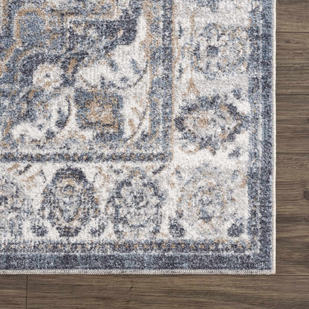 Aurum Blue Washable Area Rug - Clearance