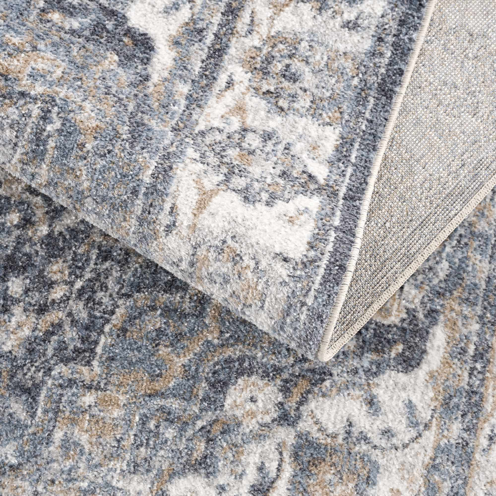 Aurum Blue Washable Area Rug - Clearance