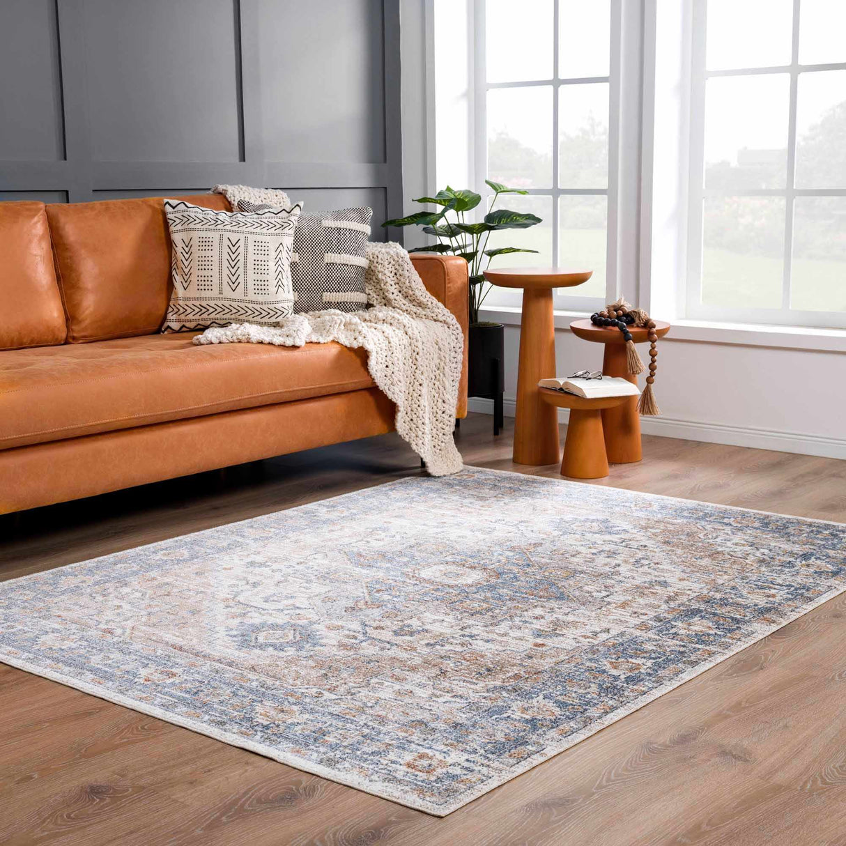 Ezri Flat Pile Washable Rug