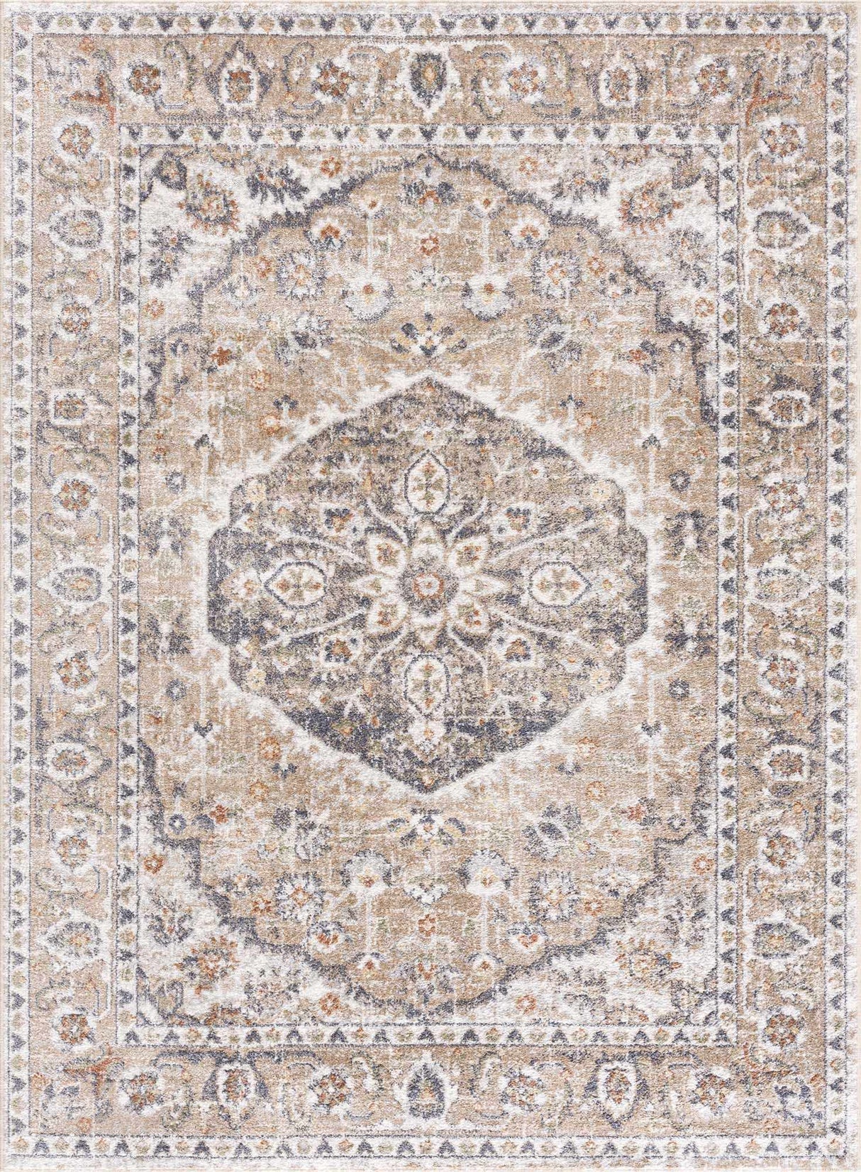 Hiti Beige Flat Pile Washable Rug