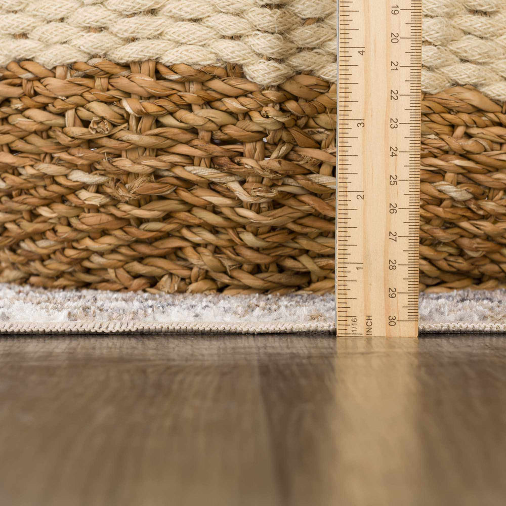 Hiti Beige Flat Pile Washable Rug