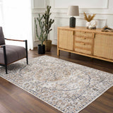 Hiti Cream Flat Pile Washable Rug