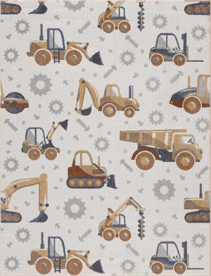 Construction Washable Kids Area Rug