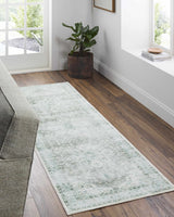 Lotan Green Medallion Washable Area Rug