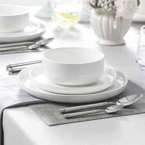 Luna Marble Blue 12 Piece Dinnerware Set