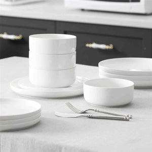 Luna Marble Blue 12 Piece Dinnerware Set