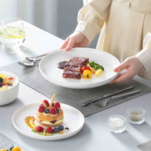 Luna Marble Grey 12 Piece Dinnerware Set