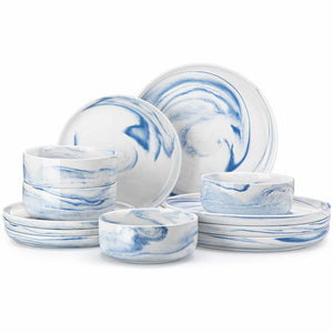 Luna Marble Pink 12 Piece Dinnerware Set