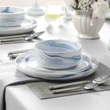 Luna Marble Grey 12 Piece Dinnerware Set