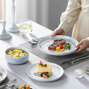 Luna Marble Grey 12 Piece Dinnerware Set