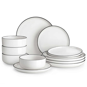 Luna Marble Blue 12 Piece Dinnerware Set