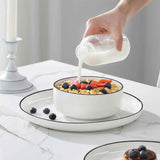 Luna Marble Blue 12 Piece Dinnerware Set