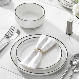Luna Marble Pink 12 Piece Dinnerware Set