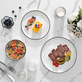 Luna Marble Grey 12 Piece Dinnerware Set