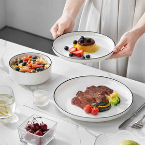 Luna Marble Pink 12 Piece Dinnerware Set