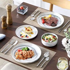 Luna Marble Pink 24 Piece Dinnerware Set for 8