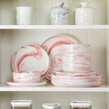 Luna Marble Grey 12 Piece Dinnerware Set