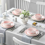 Luna Marble Grey 12 Piece Dinnerware Set