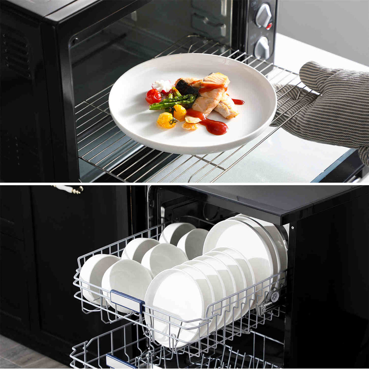 Luna Marble Blue 18 Piece Dinnerware Set