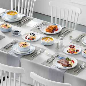 Luna Marble Grey 18 Piece Dinnerware Set