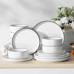 Luna Marble Blue 18 Piece Dinnerware Set