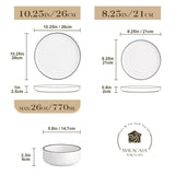 Luna 24 Piece Dinnerware Set for 8