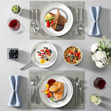 Luna Marble Grey 18 Piece Dinnerware Set