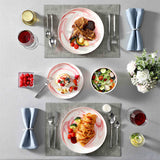 Luna Marble Grey 18 Piece Dinnerware Set