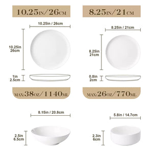 Luna 24 Piece Dinnerware Set