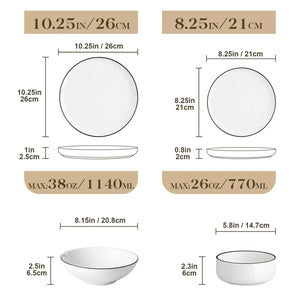 Luna 24 Piece Dinnerware Set