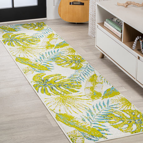 Monstera-Tropical-Leaves-Runner-Rug-Runner-Rugs
