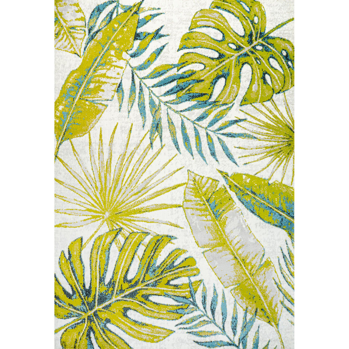 Monstera Tropical Leaves Area Rug