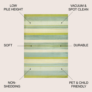 Duxbury Gradient Ticking Striped Area Rug