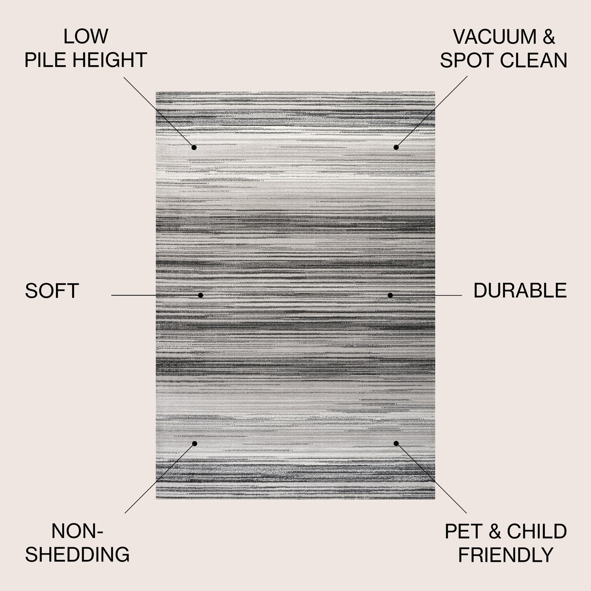 Austin Gradient Striped Area Rug
