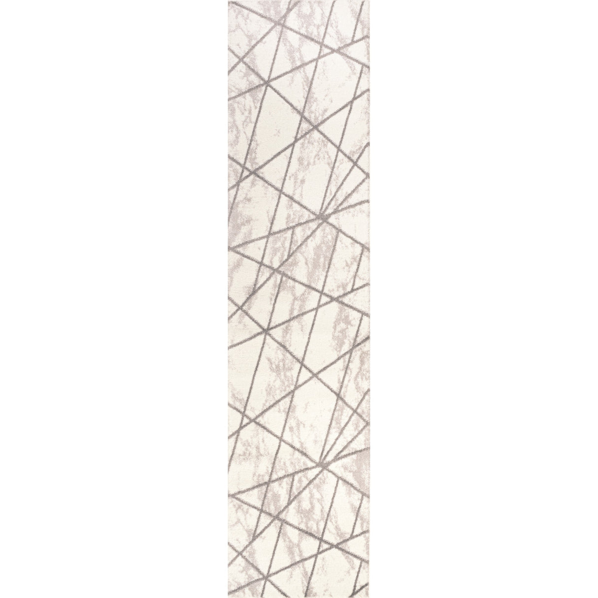 Patras Modern Geometric Marbled Runner Rug