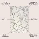 Patras Modern Geometric Marbled Area Rug
