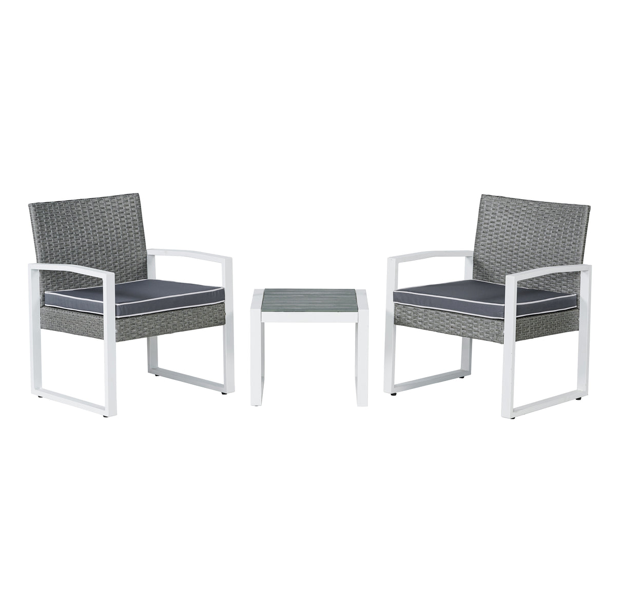 Selby 3-piece modern coastal faux wicker conversation outdoor patio set