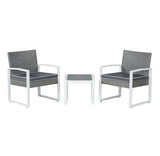 Selby 3-piece modern coastal faux wicker conversation outdoor patio set