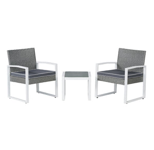 Selby 3-piece modern coastal faux wicker conversation outdoor patio set