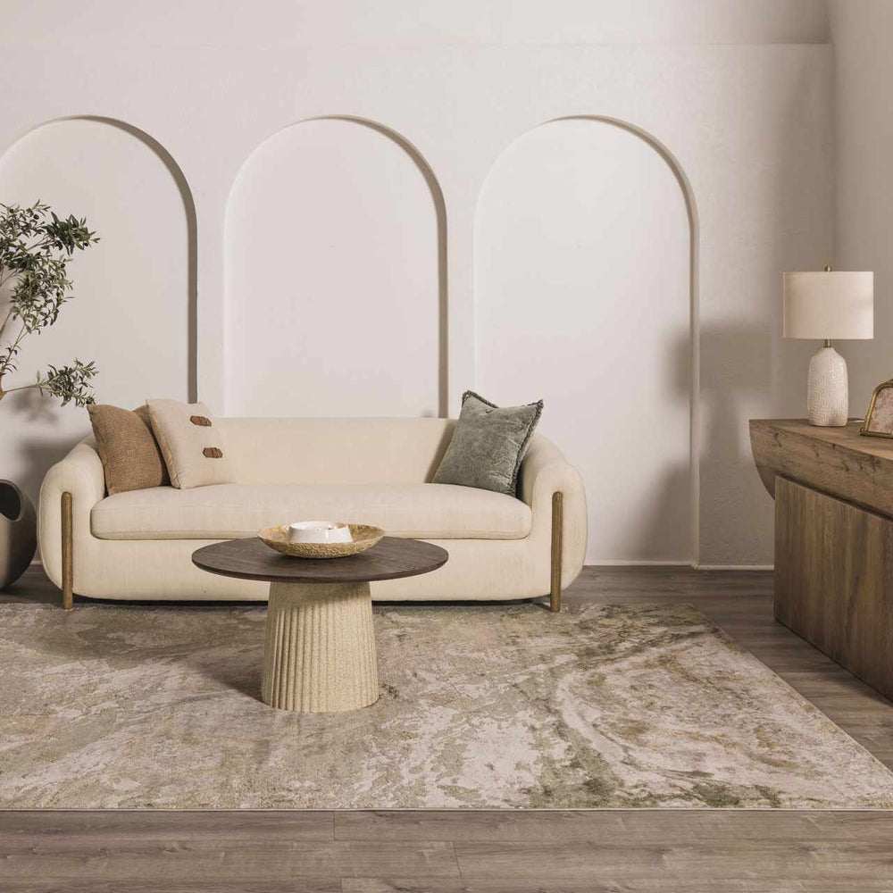 Lively Marble Green Area Rug