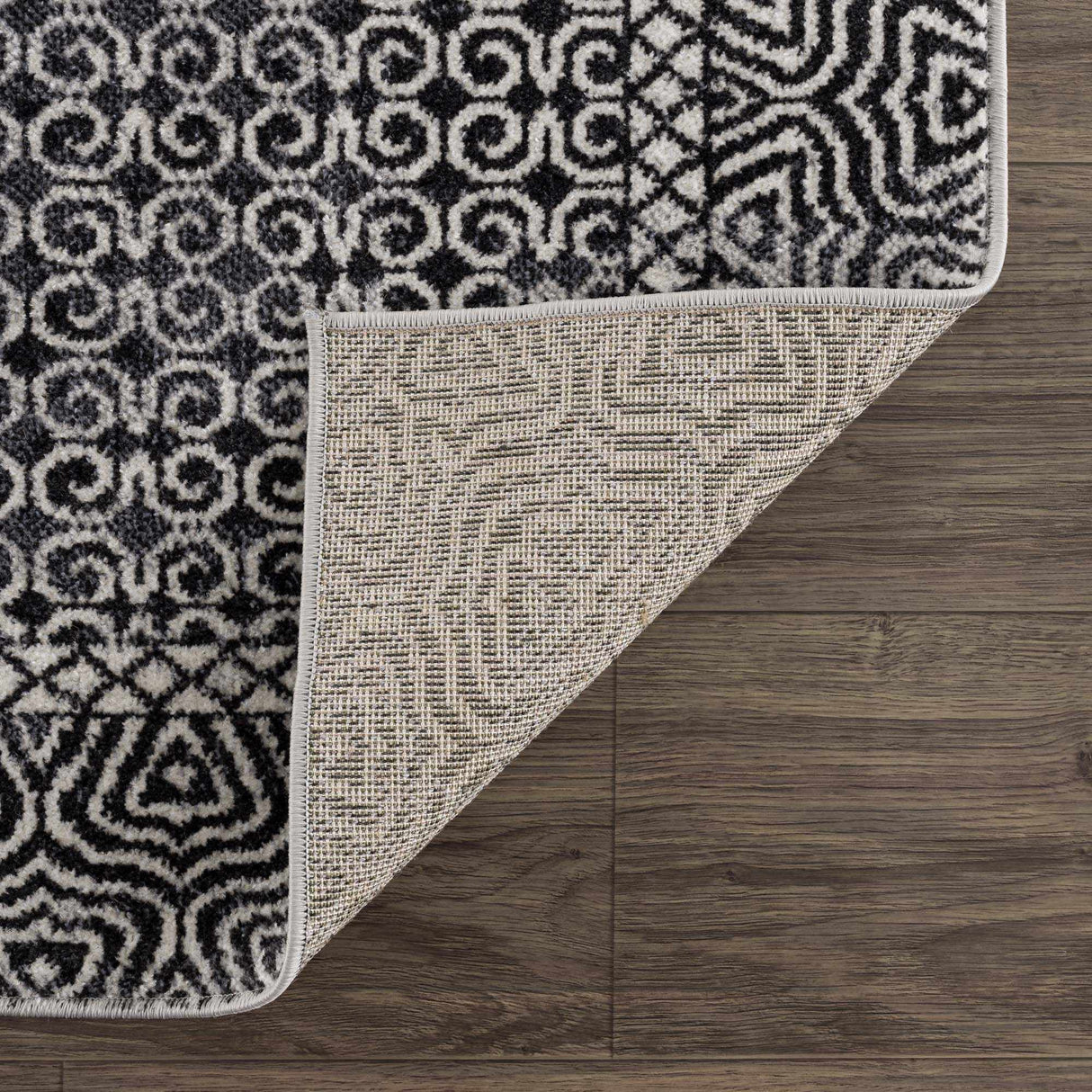 Coledale Black & White Washable Rug - Clearance