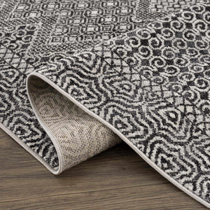 Coledale Black & White Washable Rug - Clearance