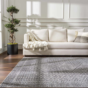 Coledale Black & White Washable Rug - Clearance