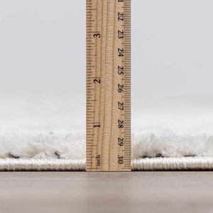 Modern Scandi High Pile Ivory Architect III Area Rug