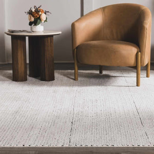 Modern Scandi High Pile Ivory Architect III Area Rug