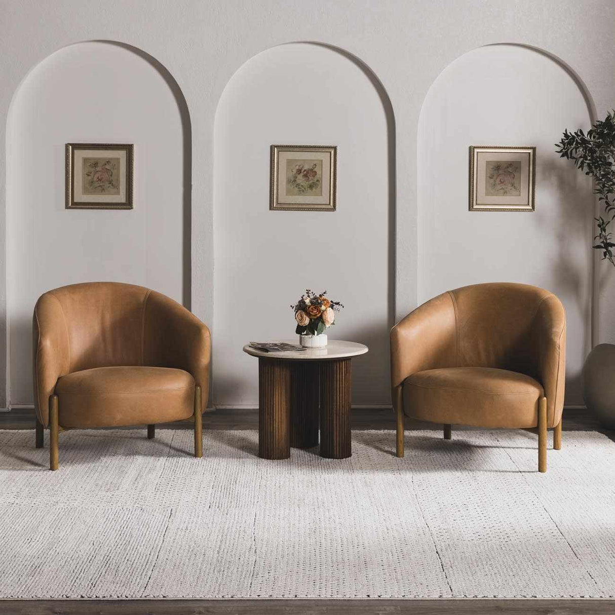 Modern Scandi High Pile Ivory Architect III Area Rug